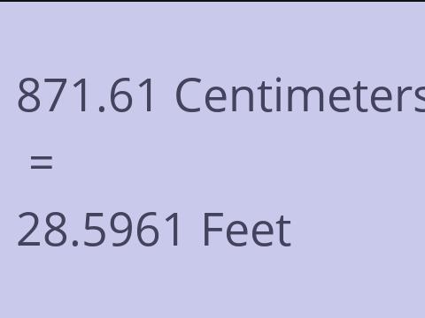 871.61 CM TO FEET