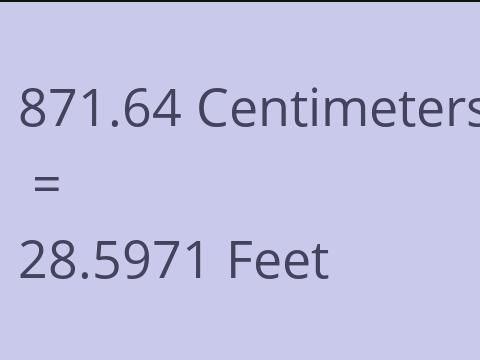 871.64 CM TO FEET