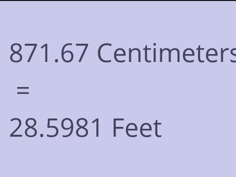 871.67 CM TO FEET