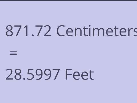 871.72 CM TO FEET