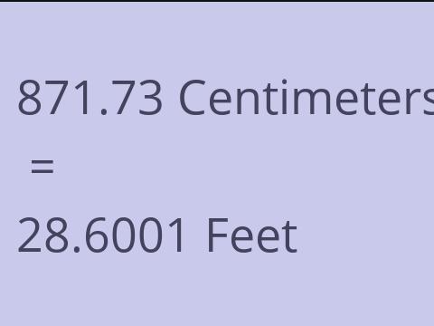 871.73 CM TO FEET