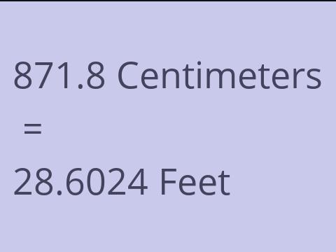 871.8 CM TO FEET