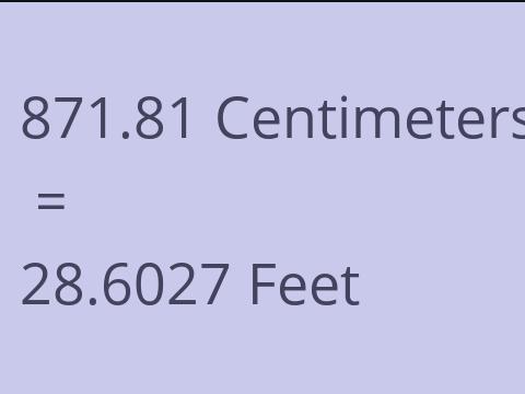 871.81 CM TO FEET