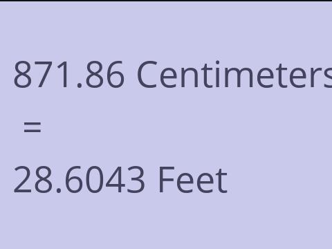 871.86 CM TO FEET