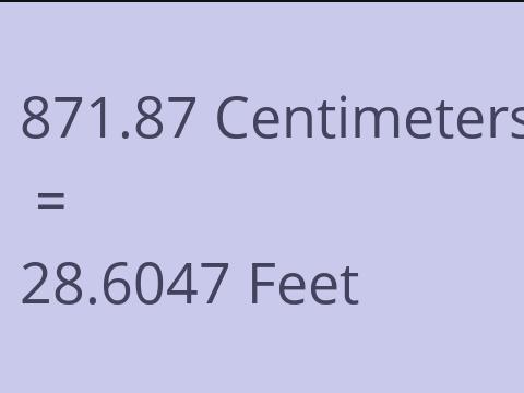 871.87 CM TO FEET