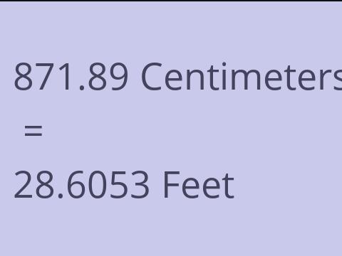 871.89 CM TO FEET