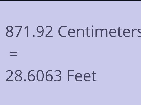 871.92 CM TO FEET