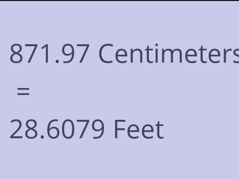 871.97 CM TO FEET