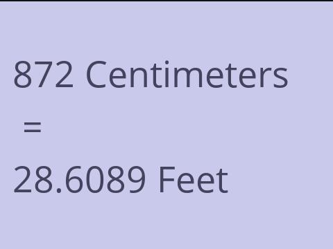 872 CM TO FEET