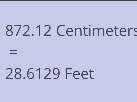 872.12 CM TO FEET