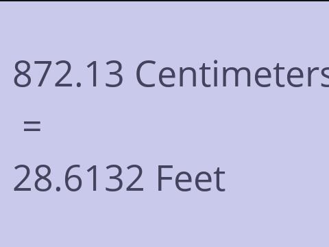 872.13 CM TO FEET