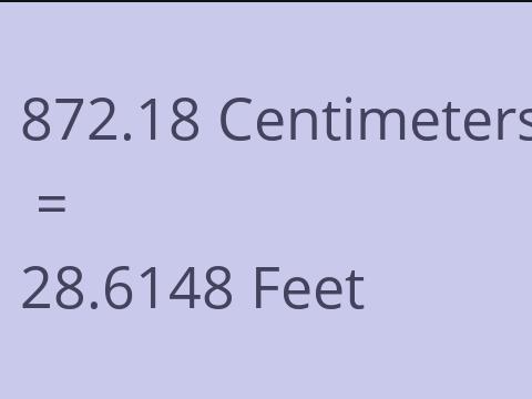 872.18 CM TO FEET