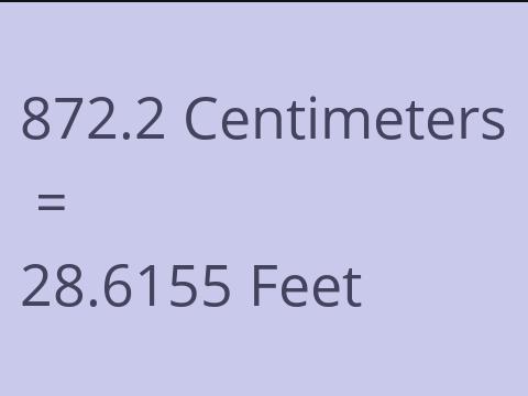 872.2 CM TO FEET