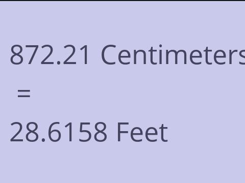 872.21 CM TO FEET