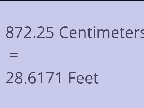 872.25 CM TO FEET