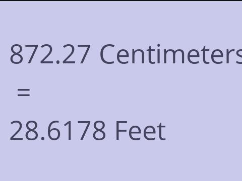 872.27 CM TO FEET