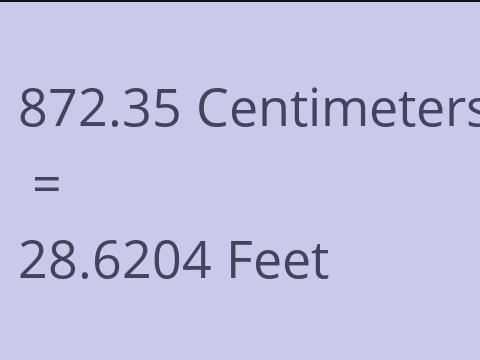 872.35 CM TO FEET