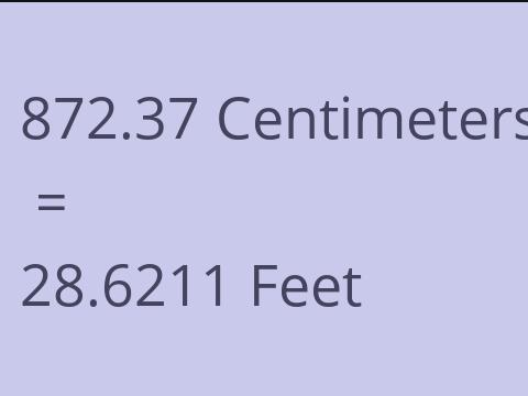 872.37 CM TO FEET