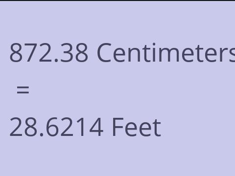 872.38 CM TO FEET