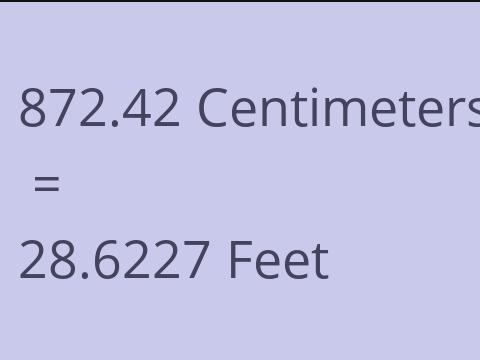 872.42 CM TO FEET