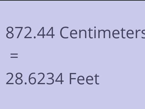 872.44 CM TO FEET