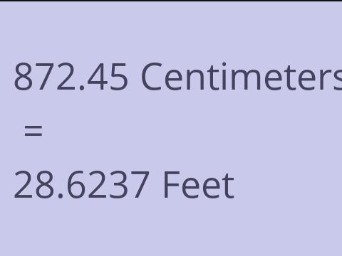 872.45 CM TO FEET