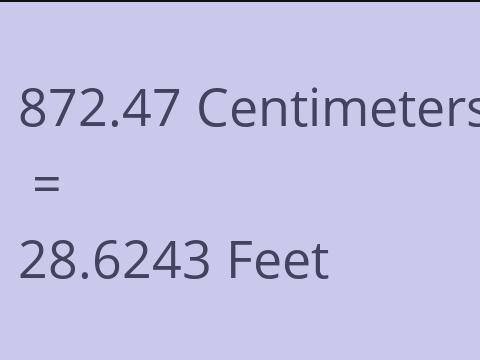 872.47 CM TO FEET