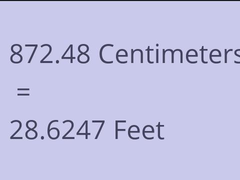 872.48 CM TO FEET