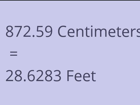 872.59 CM TO FEET