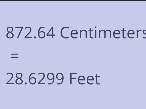 872.64 CM TO FEET