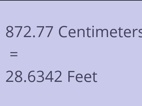 872.77 CM TO FEET