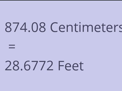 874.08 CM TO FEET