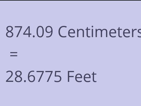 874.09 CM TO FEET