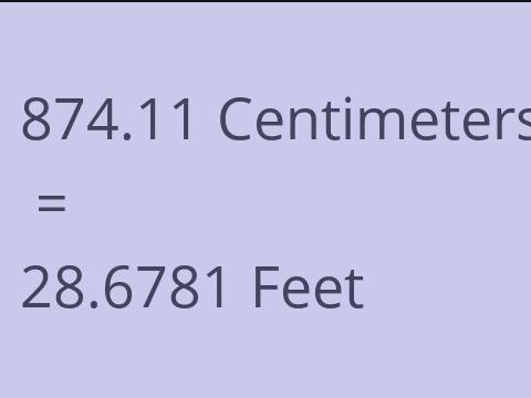 874.11 CM TO FEET