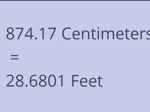 874.17 CM TO FEET