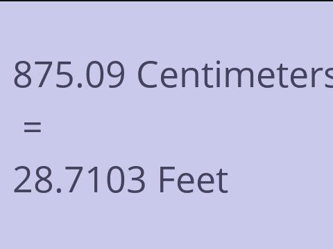 875.09 CM TO FEET