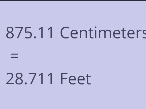 875.11 CM TO FEET