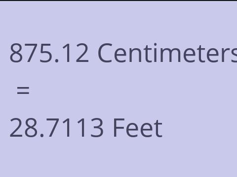 875.12 CM TO FEET