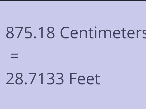 875.18 CM TO FEET