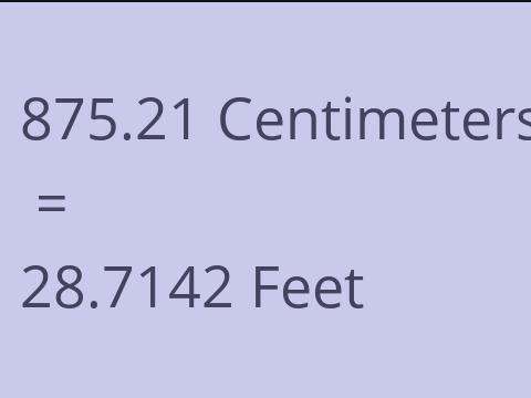 875.21 CM TO FEET