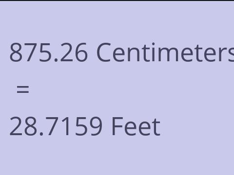 875.26 CM TO FEET