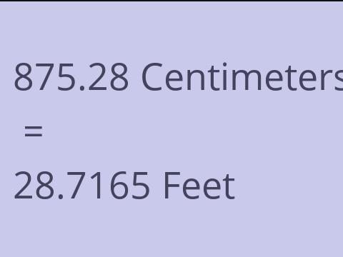 875.28 CM TO FEET