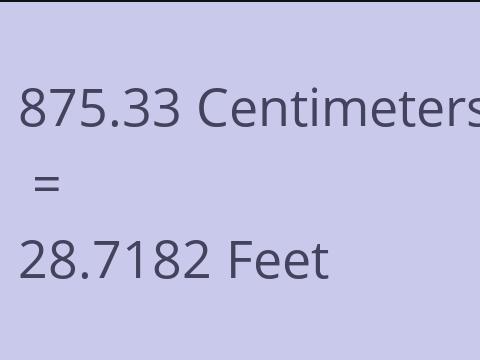 875.33 CM TO FEET