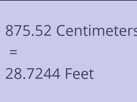 875.52 CM TO FEET