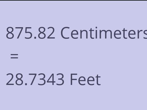 875.82 CM TO FEET