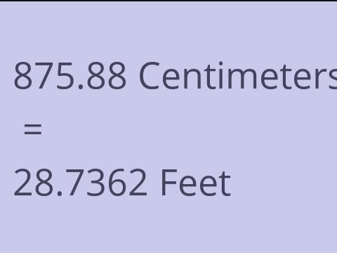 875.88 CM TO FEET