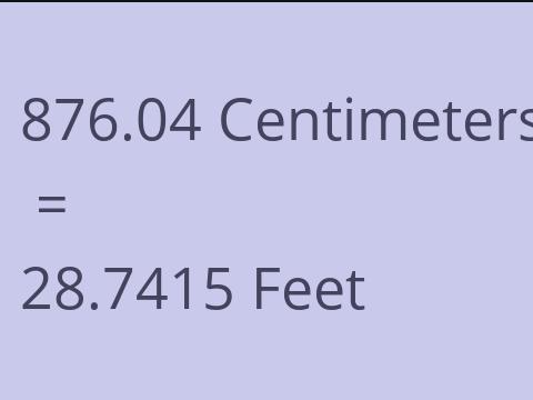 876.04 CM TO FEET