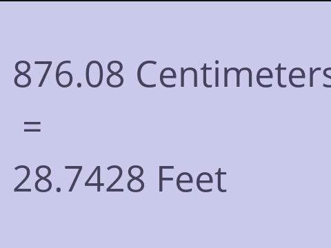 876.08 CM TO FEET