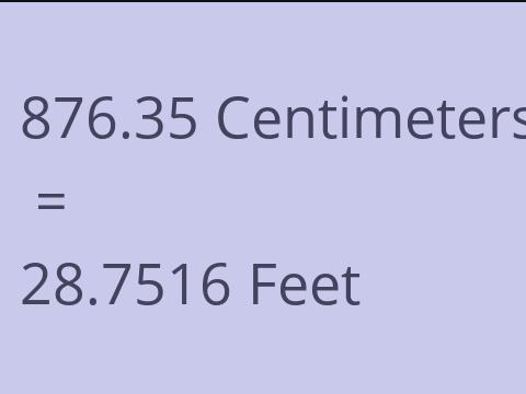 876.35 CM TO FEET