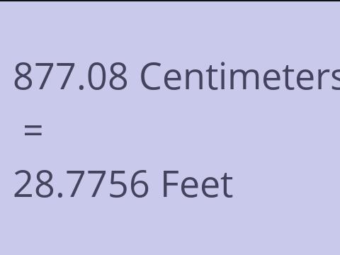 877.08 CM TO FEET